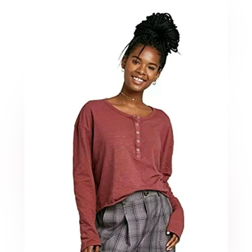 Wild Fable Long Sleeve Snap Front Top Size Medium